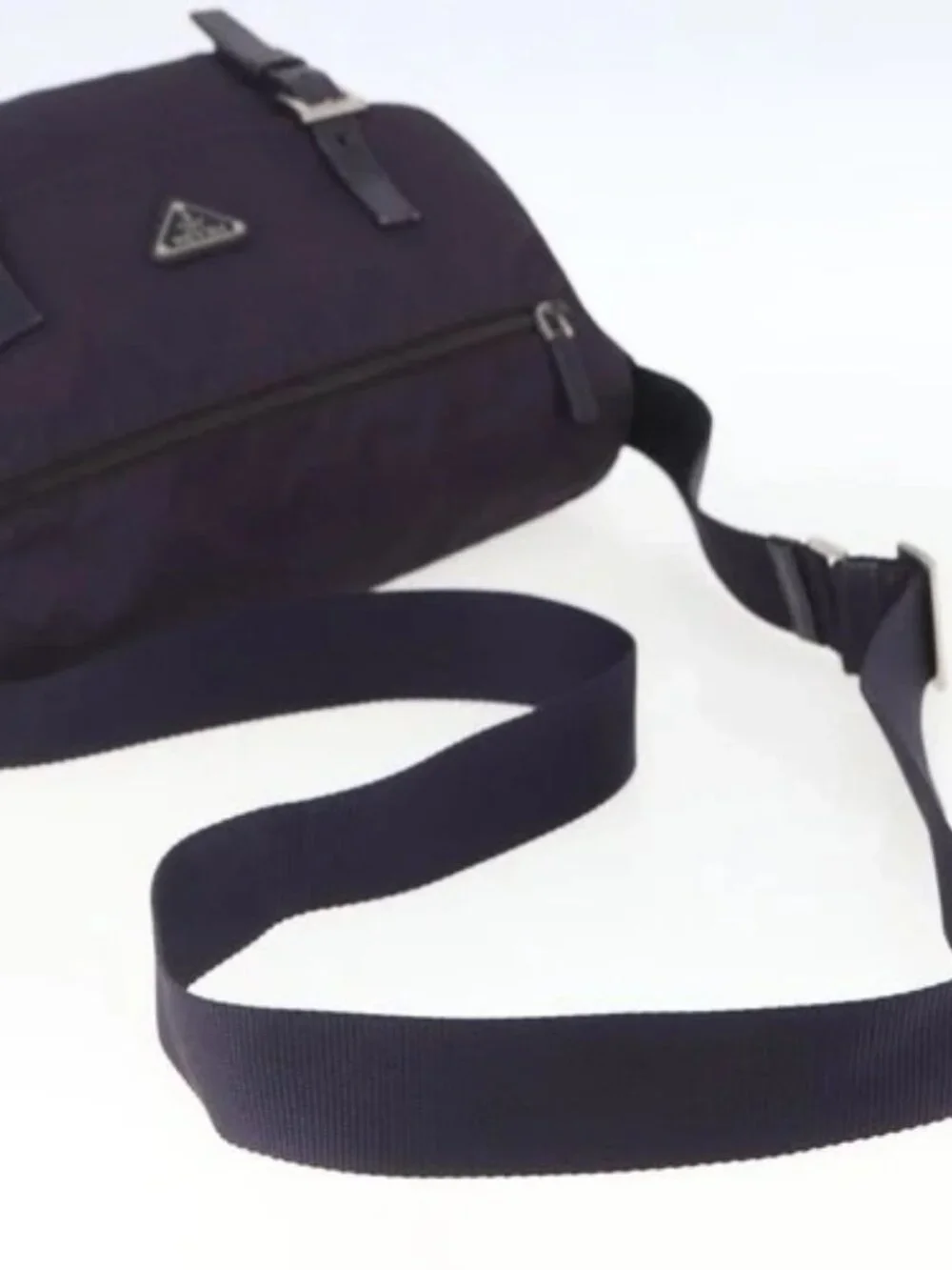 PRADA Shoulder Bag Nylon Purple Silver Auth 167957 - Picture 6 of 16